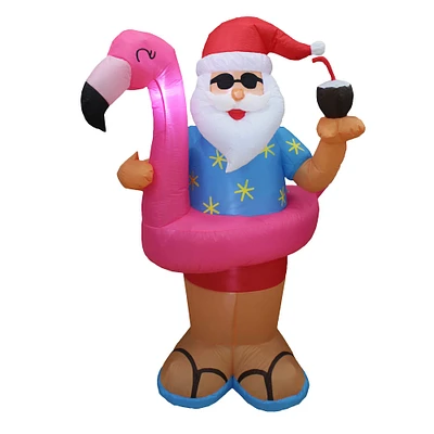 6ft. Inflatable Christmas Beach Party Santa