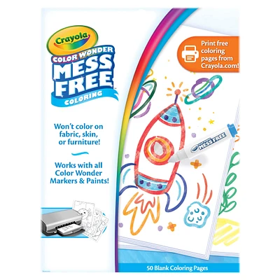 6 Packs: 50 ct. (300 total) Crayola® Color Wonder® Mess Free™ Blank Printable Coloring Pages