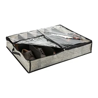 Simplify Gray 12 Pair Under the Bed Shoe Storage Box