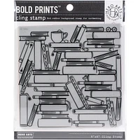 Hero Arts® Bold Prints™ Book Stacks Cling Stamp