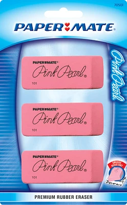 12 Packs: 3 ct. (36 total) Paper Mate® Pink Pearl® Erasers