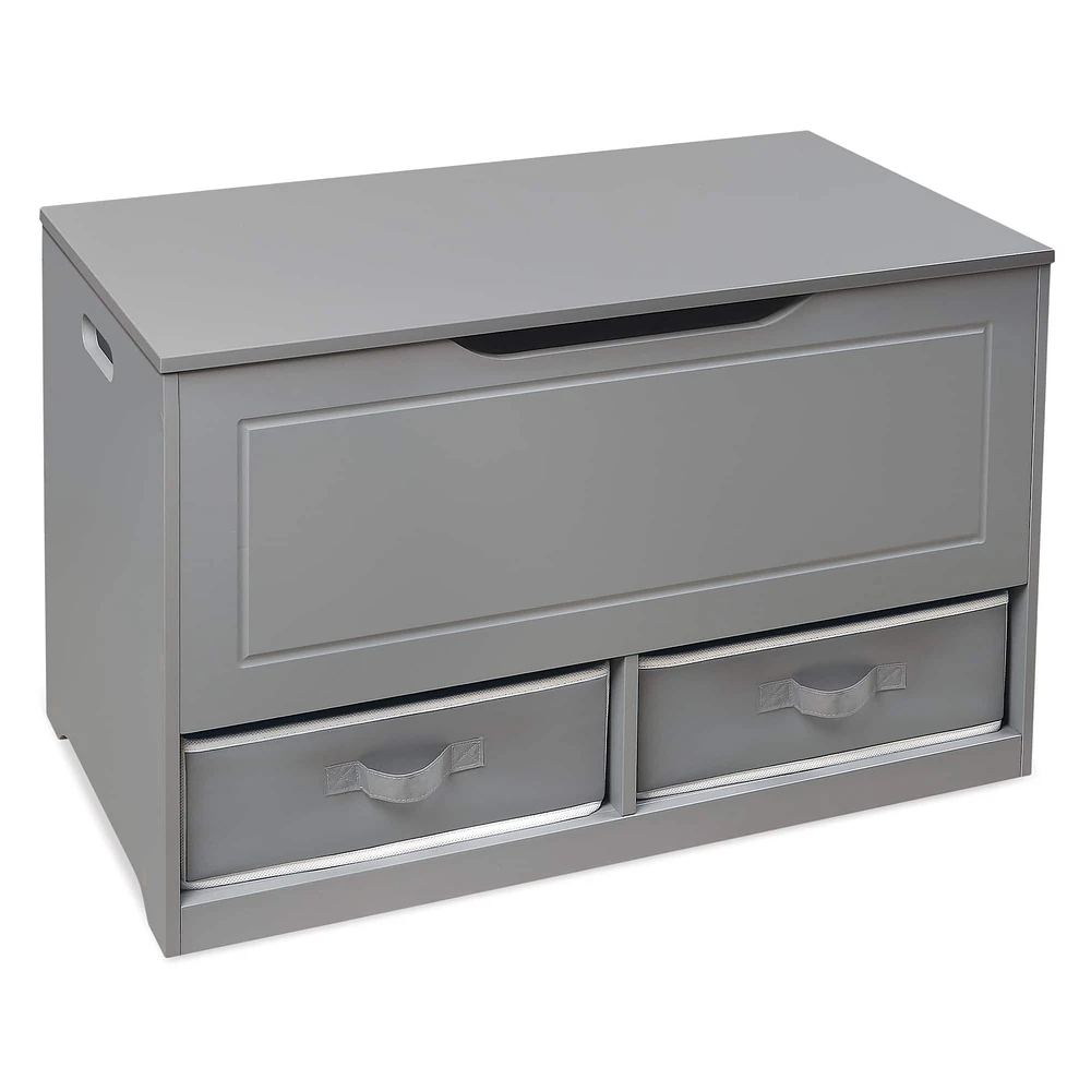 Badger Basket Gray Up & Down Toy & Storage Bench