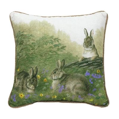 16" x 16" Forest Bunny Pillow by Ashland®