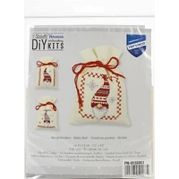 Vervaco Christmas Gnomes Counted Cross Stitch Sachet Bags Kit