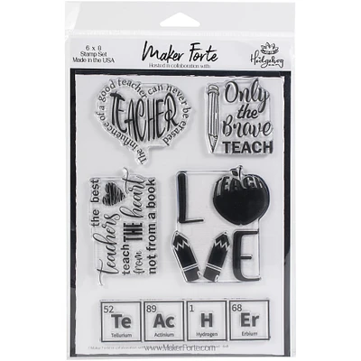 Maker Forte Teach From The Heart Clear Stamps by Hedgehog Hollow