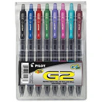 Pilot® G2® 0.7mm Retractable Gel Ink Pens 8 Set