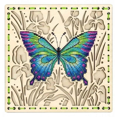 MP Studia Butterfly Cross Stitch on Wood Kit