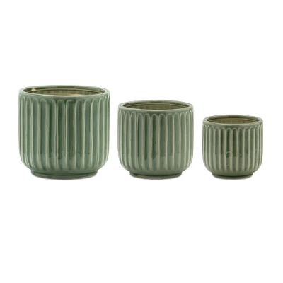 Sage Terra Cotta Pot Set