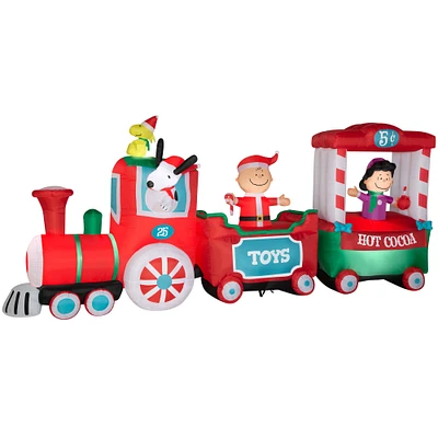 7.5ft. Airblown® Inflatable Peanuts Christmas Train