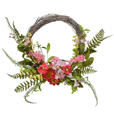 20" Spring Flowers Wreath