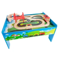 Toy Time Wooden Train Set Table