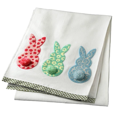 72" Multicolored 3 Easter Bunnies Table Runner