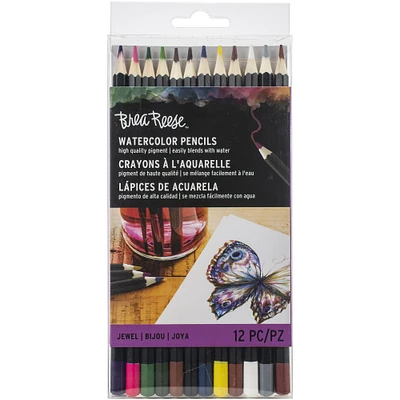 Brea Reese™ 12 Piece Jewel Watercolor Pencil Set