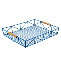 2.5" Blue Wire Tray with Carrying Handles