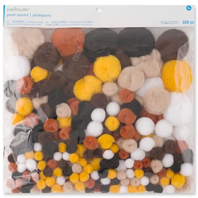 12 Packs: 300 ct. (3,600 total) Animal Mix Pom Poms by Creatology™