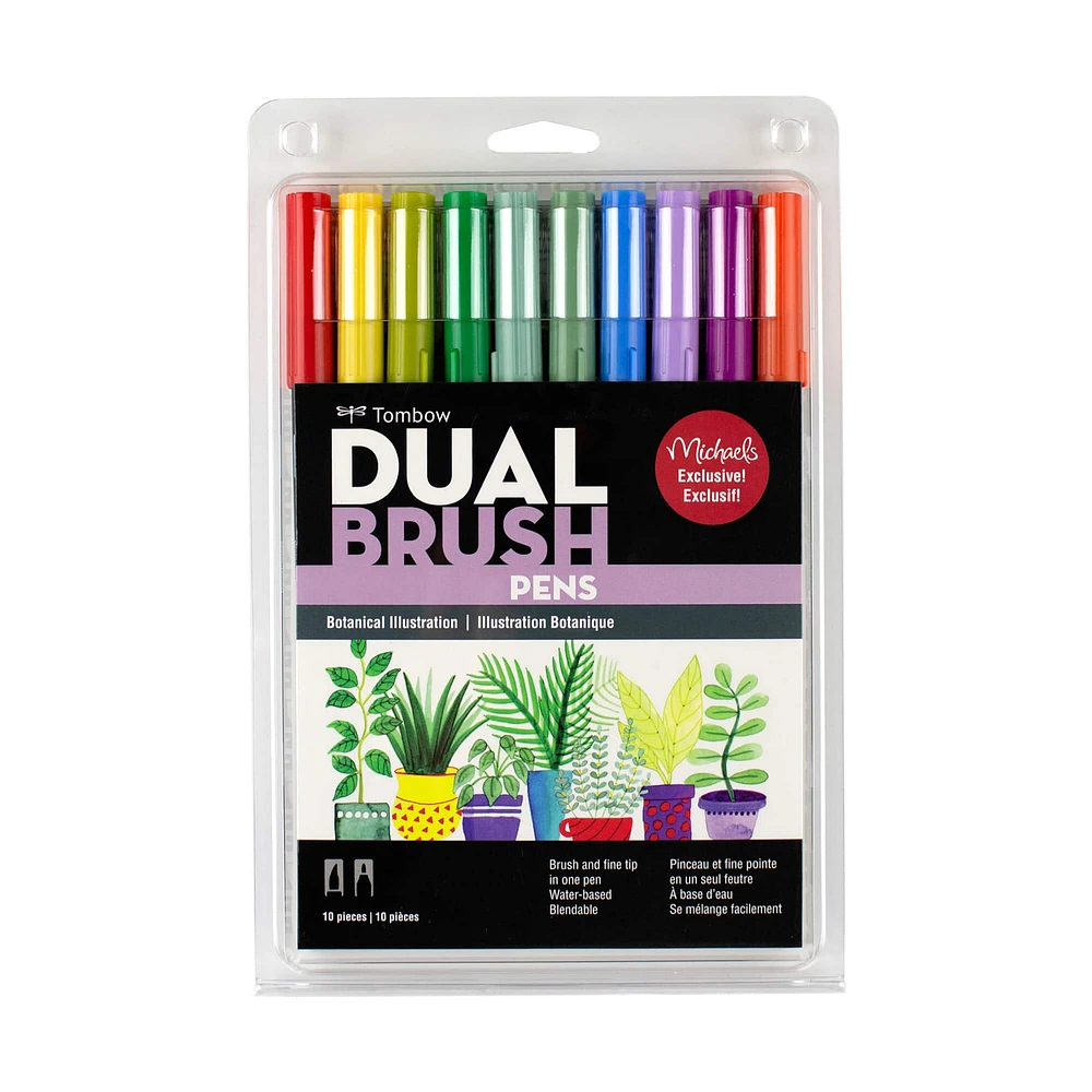 6 Packs: 10 ct. (60 total) Tombow Botanical Illustration Dual Brush Pens