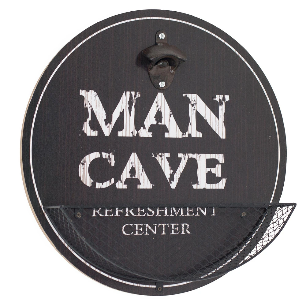 American Art Décor™ Man Cave Bottle Opener & Cap Catcher Wall Décor