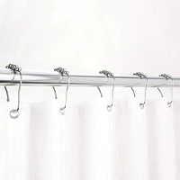 Bath Bliss Chrome 12 Piece Shower Curtain Rings