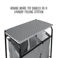 Honey Can Do Gray Uneven Clothes Sorter w/ Ironing Board