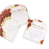 Kate Aspen® Burgundy Blush Wedding Advice Cards, 50ct.