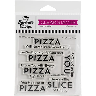 My Favorite Things® Pizza My Heart Clear Stamps
