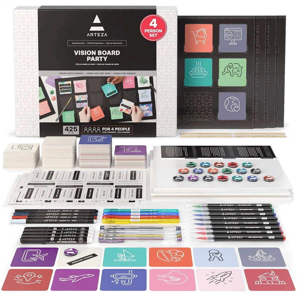 Arteza Experience Box 425 Piece Vision Board Party Kit