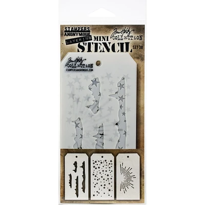 Stampers Anonymous Tim Holtz® Mini Layered Stencil Set #38