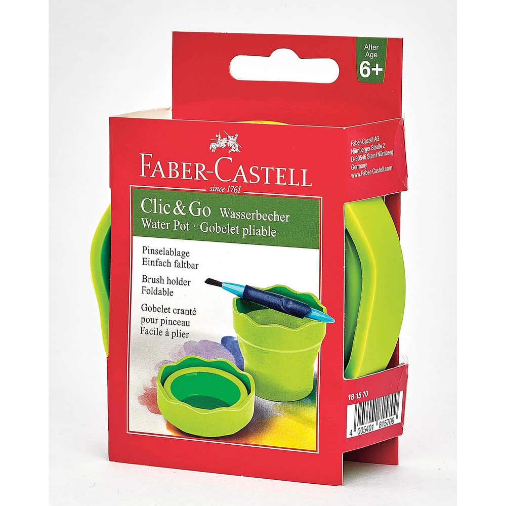 12 Pack: Faber-Castell® Clic & Go Lime Green Water Cup