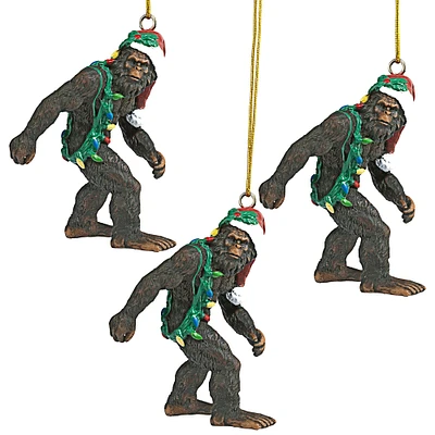 Design Toscano 3ct. Bigfoot the Yeti Ornaments