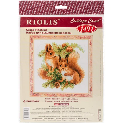 RIOLIS Squirrels Counted Cross Stitch Kit