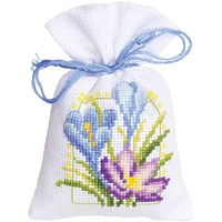 Vervaco Spring Flowers Counted Cross Stitch Sachet Bags Kit