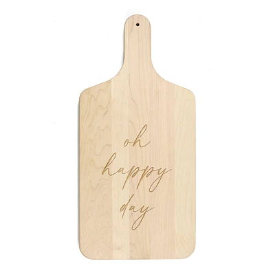 17" Oh Happy Day Maple Paddle Cutting Board