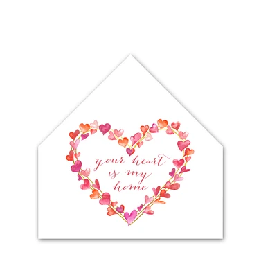 Heart Shaped Wreath House Shaped Canvas