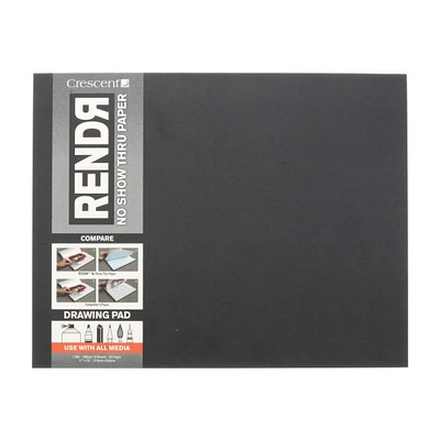 Crescent® RENDR® Hard-Cover Drawing Pad, 11" x 14"