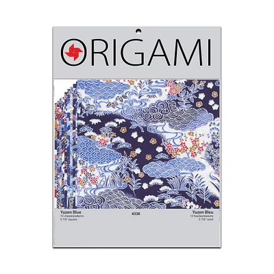 Yasutomo Blue Yuzen 6'' Origami Paper, 10 Sheets
