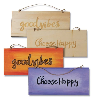 S&S Worldwide® Unfinished Positive Double Sided Wood Plaques, 6ct.