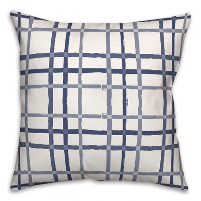 Blue & Gray Plaid Pillow