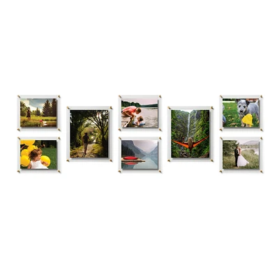 Wexel Art Gallery Wall Double Panel Acrylic Floating Frames Set of 8