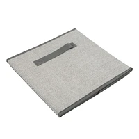 Simplify 12" Collapsible Heather Gray Storage Cube