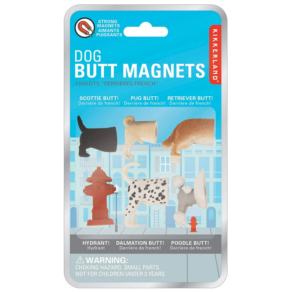 Kikkerland Dog Butt Magnet Set