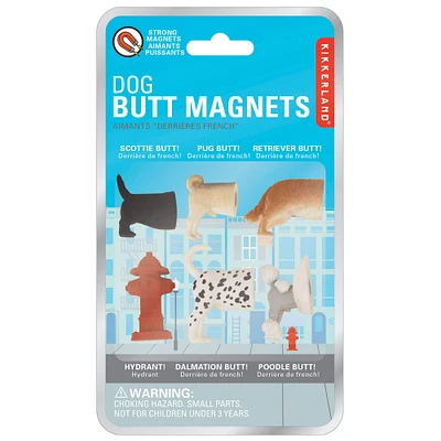 Kikkerland Dog Butt Magnet Set