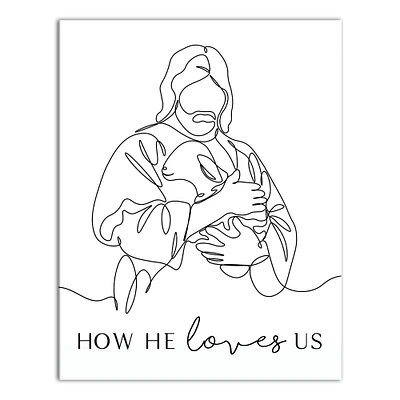 How He Loves Us 1 11" x 14" Canvas Wall Art