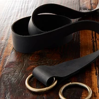 Black Genuine Leather Strip by ArtMinds™