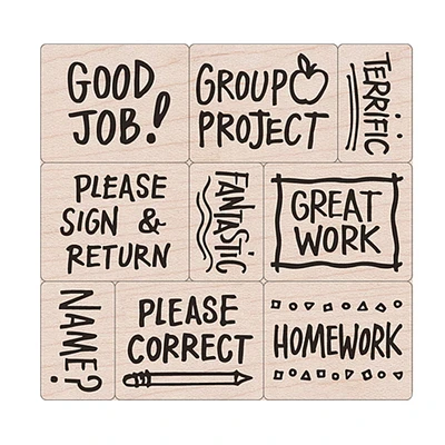 Hero Arts® Big 'n' Little Notes From The Teacher Woodblock Stamps