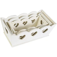 Multicraft Wood Folk Heart Tray Set, 3ct.