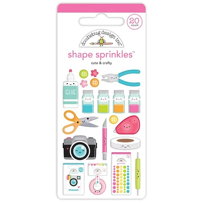 Doodlebug Design Inc.™ Adhesive Enamel Cute & Crafty Shape Sprinkles™