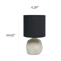 Simple Designs 10.6" Geometric Concrete Lamp