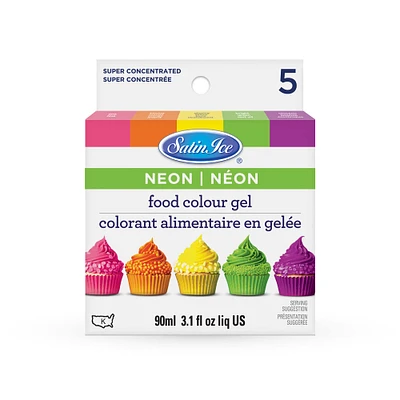 Satin Ice® Neon Food Color Gel, 5ct.