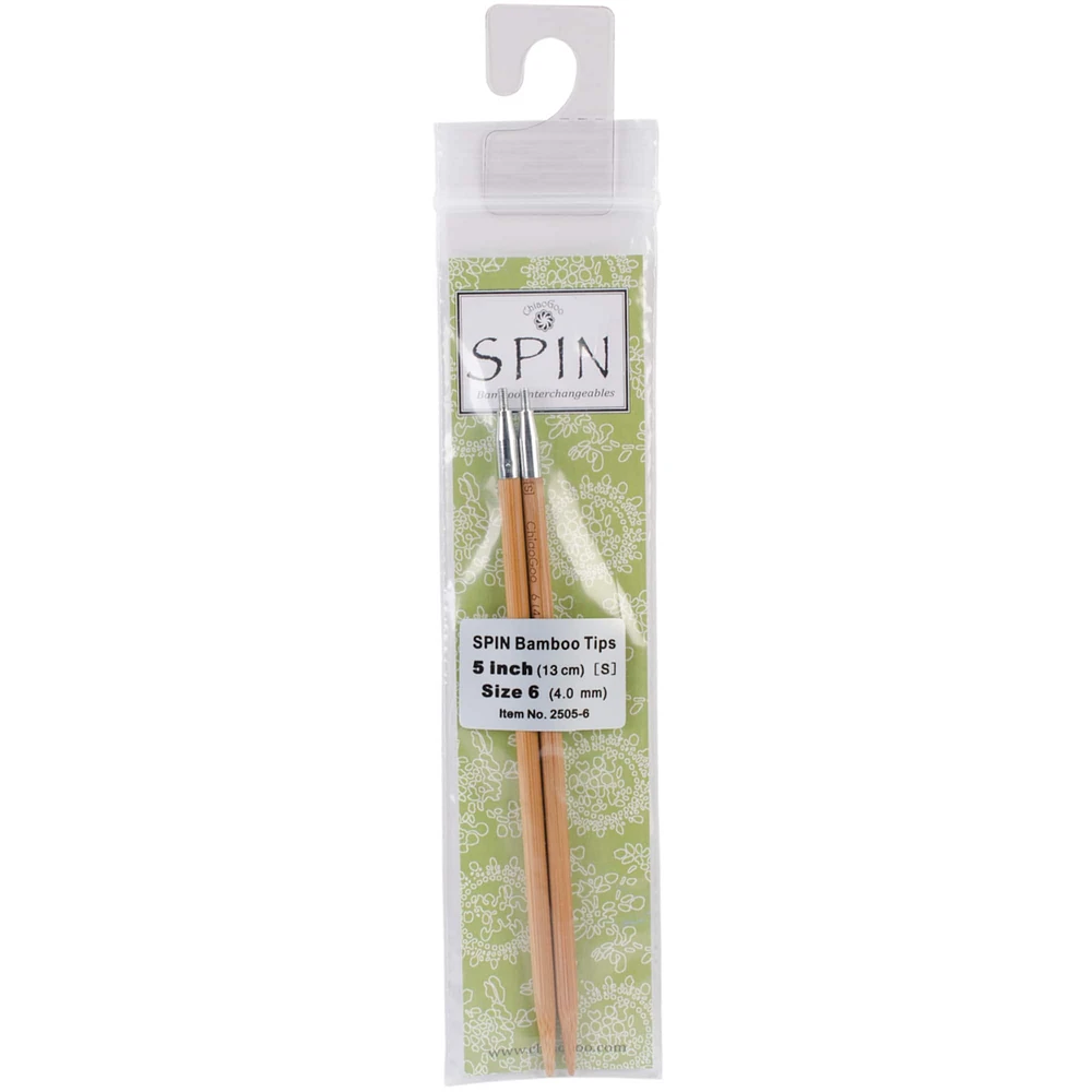 ChiaoGoo SPIN™ 5" Bamboo Interchangeable Tips