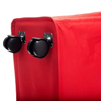 Mind Reader Red Slim Rolling Laundry Hamper